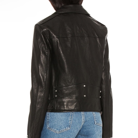 All saints Luna leather biker jacket - Picture 2 of 8